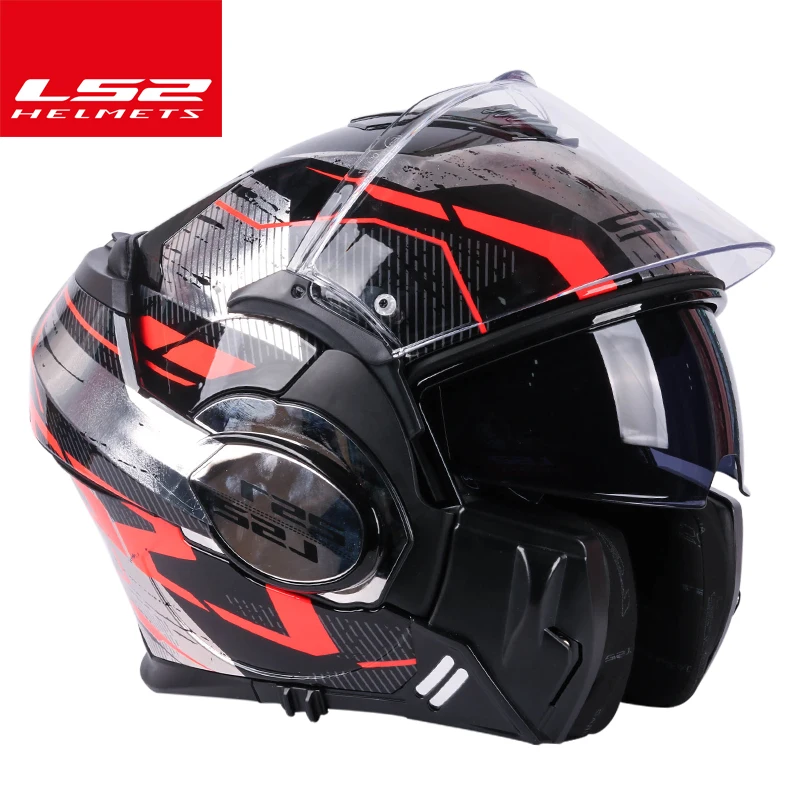 100% Original Ls2 Valiant Helmet Ls2 Ff399 180°flip Up Chrome-plated Helmet  Somersault Motocycle Helmet With Fog-free System - Helmets - AliExpress