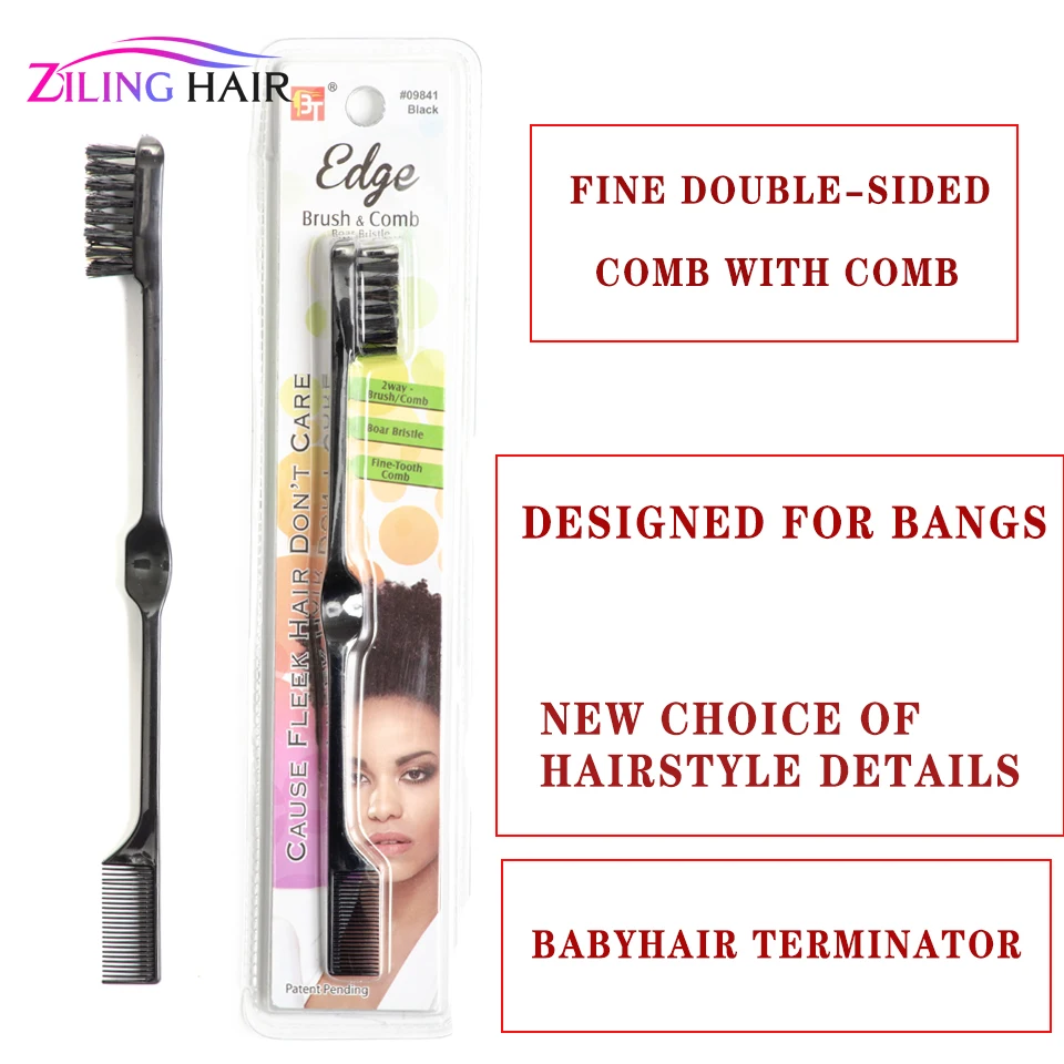 Double Sided babyhair Brush Comb Edge Control Comb Smooth Natural Look babyhair Brush Comb Dropshipping