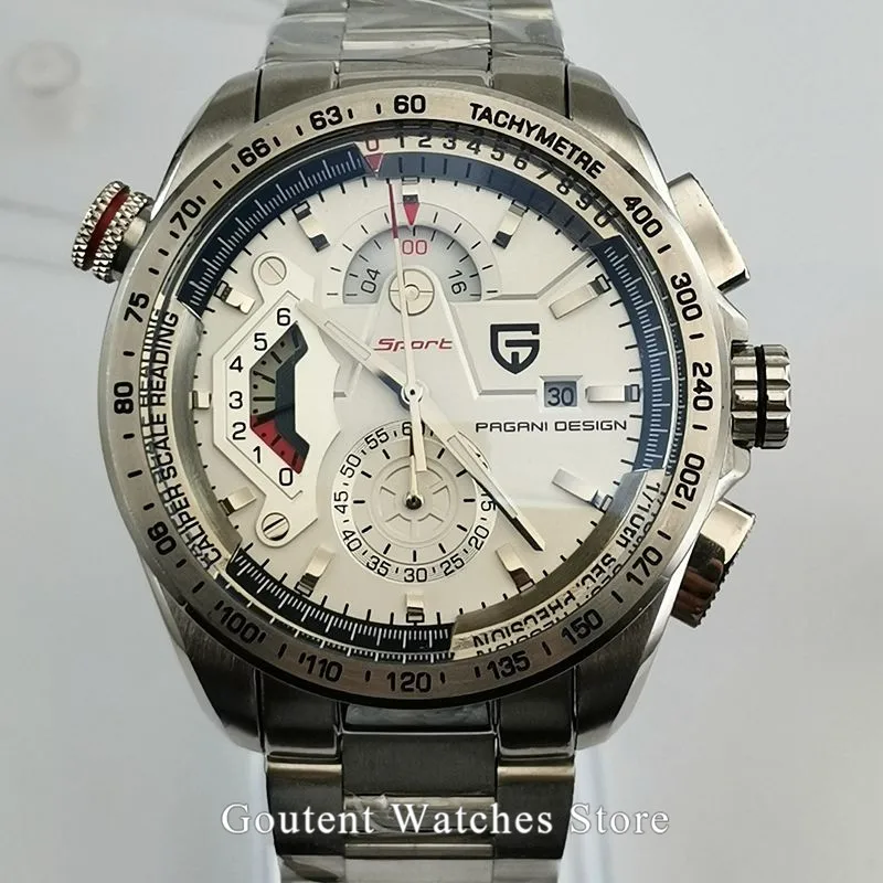 PAGANI Дизайн спортивные часы с хронографом мужские reloj hombre кварцевые наручные часы Relogio Masculino