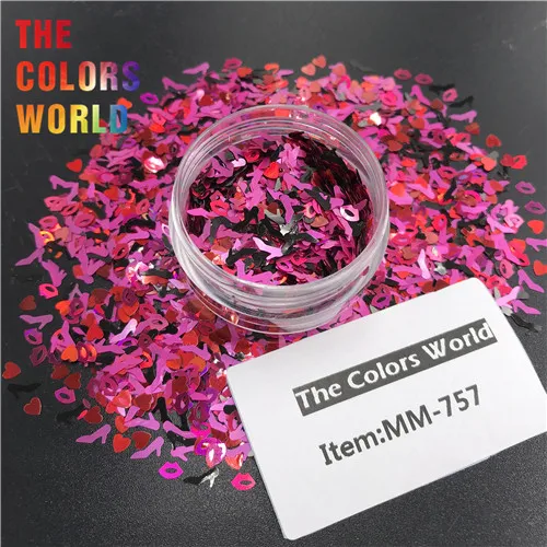 MM-757 200g TCT-362 микс губ Сердце высокий каблук Блеск для ногтей искусство украшения тела Искусство тумблер ремесла DIY аксессуары вечерние поставщик - Цвет: MM-757 200g