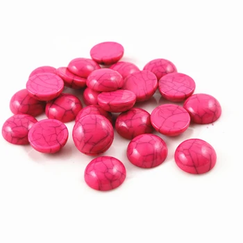 

New Fashion 40pcs 12mm Rose Red Color Flat Back Resin Cabochons Cameo G5-27