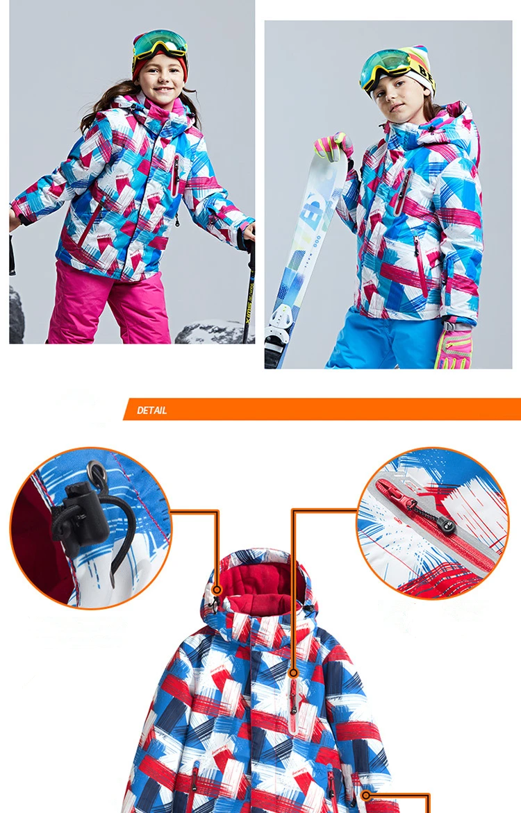 Winter Waterproof Childrens Ski Suits Girl Winter Ski Set Waterproof