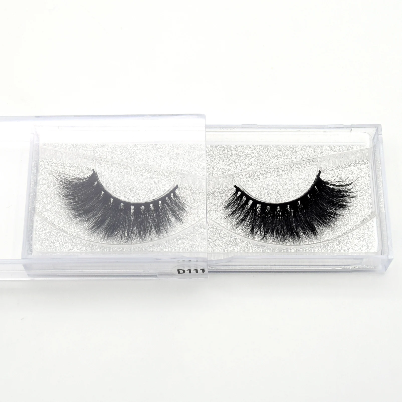 Visofree 3D Real Mink Lashes Eyelashes Extension Thick Winged Volume Eye Lashes 100% Handmade Glitter Packing (Blank Box) D111 eyelash extension eyelash extensions eyelash extension lashes fake eyelashes false eyelashes