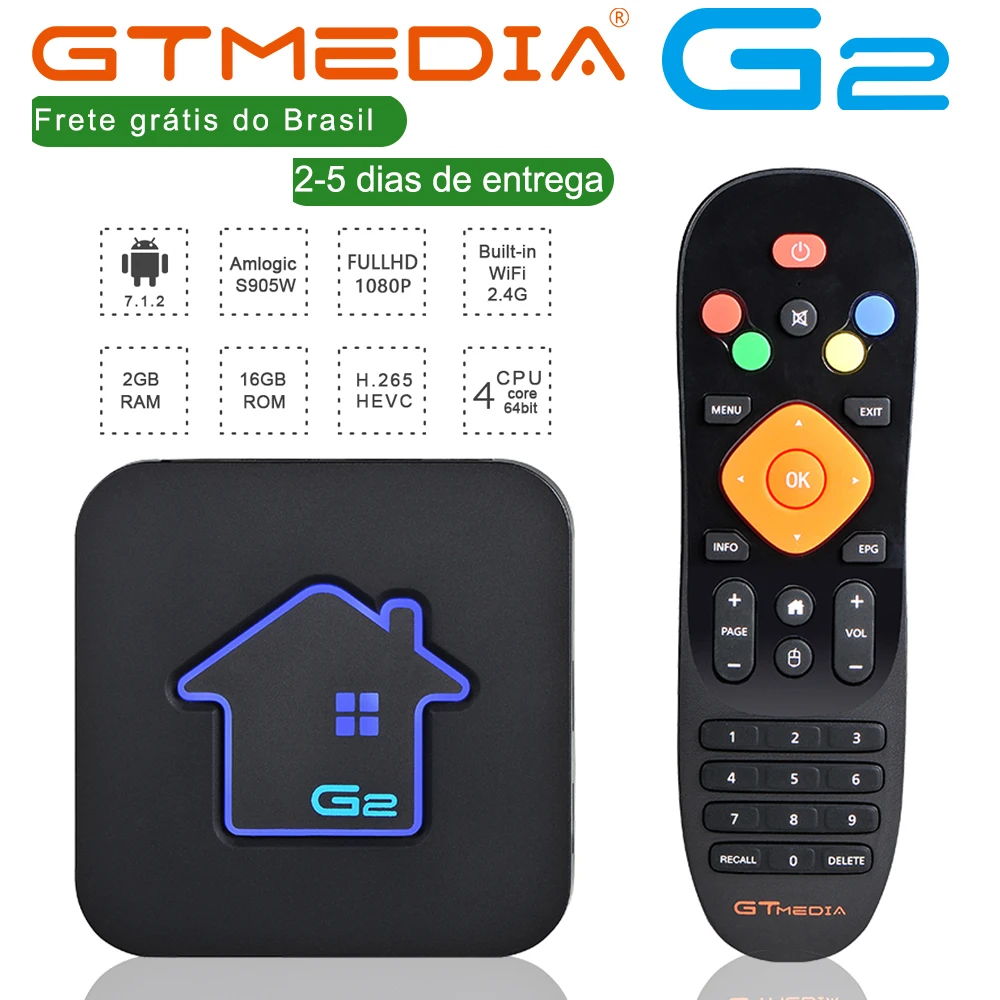 Бразильский IP tv GTMEDIA G2 tv Box+ IP tv сервер 4K HDR Android 7,1 Ultra HD 2G 16G wifi Google Cast Netflix IP tv BOX PK H tv 5