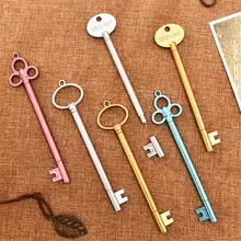 Ensemble de stylos à touches rétro neutres, 6 pièces/ensemble, stylo d'écriture à dessin animé mignon pour étudiant, stylo à plume créatif en plastique, papeterie de bureau