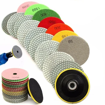 

Finishing Diamond Polishing Pad Tool Parts 16pcs Set 4inch 100mm Marble