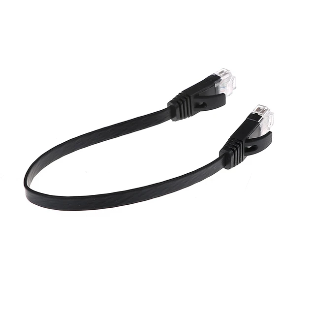 1pc 30cm Cat6 Network Cable Patch Cord RJ45 Slim High-speed Computer  Networking Cord