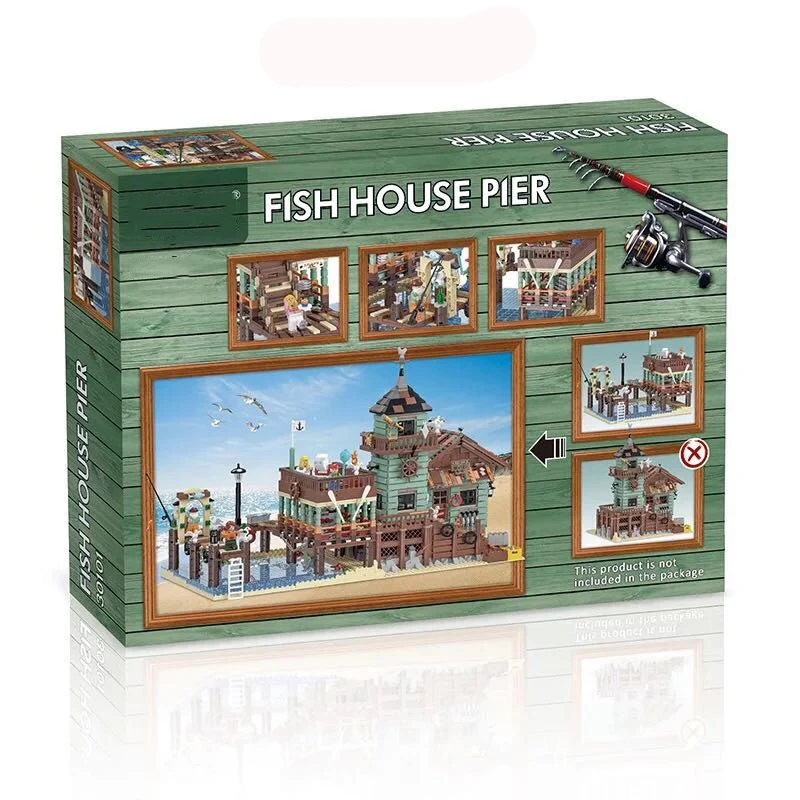 

Ideas Moc Series Fisherman's Wharf The Dock And Old Fishing Store Compatible 21310 Building Blocks For Kids Gift
