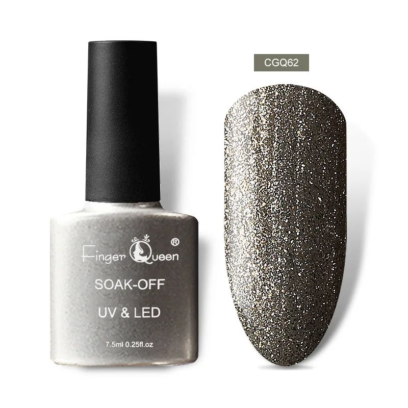 Гель-лак для ногтей серии Fingerqueen Light, Полупостоянный УФ-эмаль, гибридный гвоздь, дизайн для дизайна ногтей, желтый маникюр - Цвет: GQC62