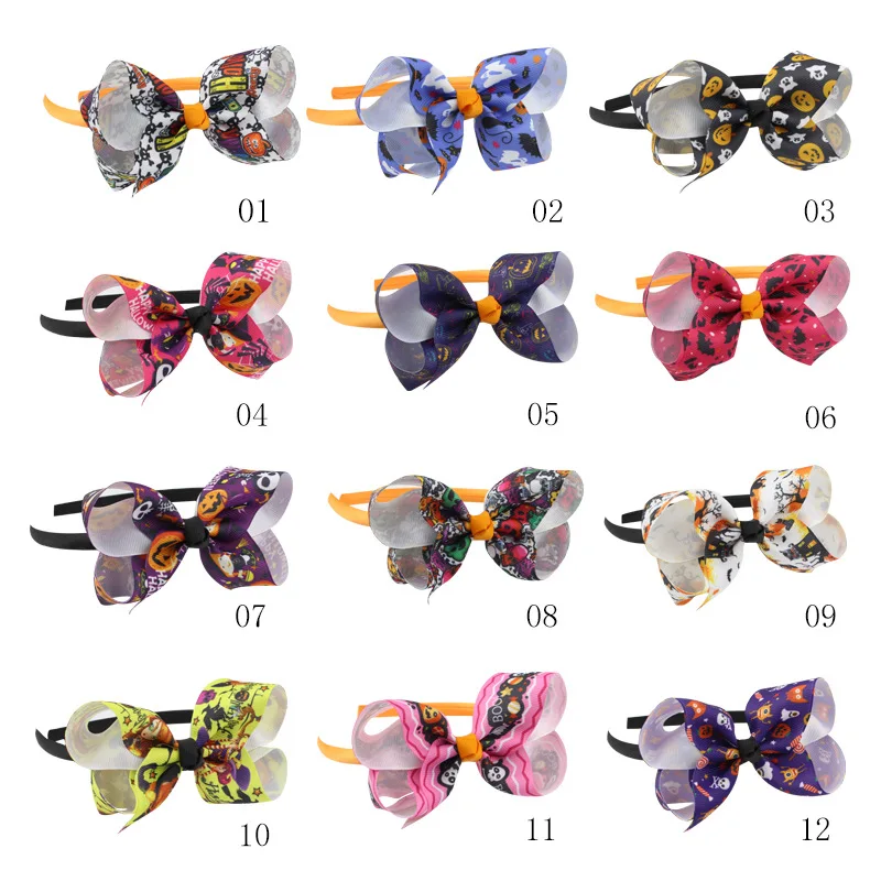 Children bow Bezel Kids Headband Girls Halloween Hair Bands holiday Hairband Headwear Hoop for Party Accessories HZ2 | Детская одежда и