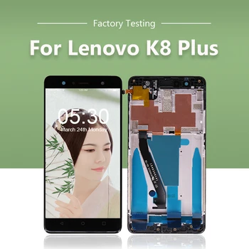 

10pcs/lot for Lenovo Vibe K8 Plus Display Touch Screen Digitizer + Frame for Lenovo K8 Plus LCD Assembly Free Shipping DHL EMS