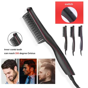 

Portable LED Display Hair Curly Comb Practical Texture Durable Temperature Adjustment Salon Wet Classic Delicate Dry Brush