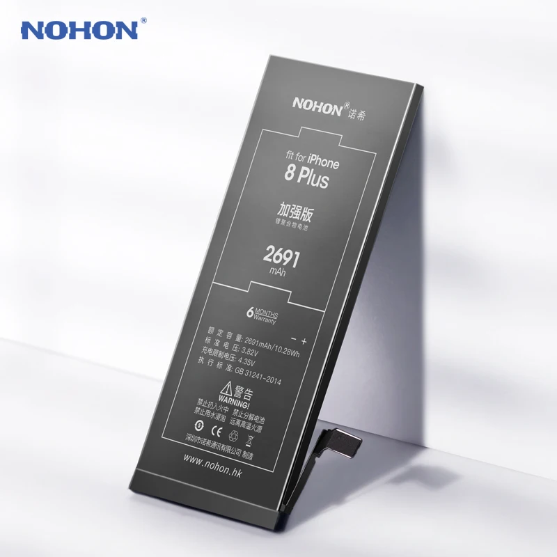 Nohon аккумулятор для iPhone 8 6 6 S Plus 8 Plus 6plus 6splus 5s 4S Замена телефона литий-полимерный высокомощный аккумулятор+ Бесплатные инструменты