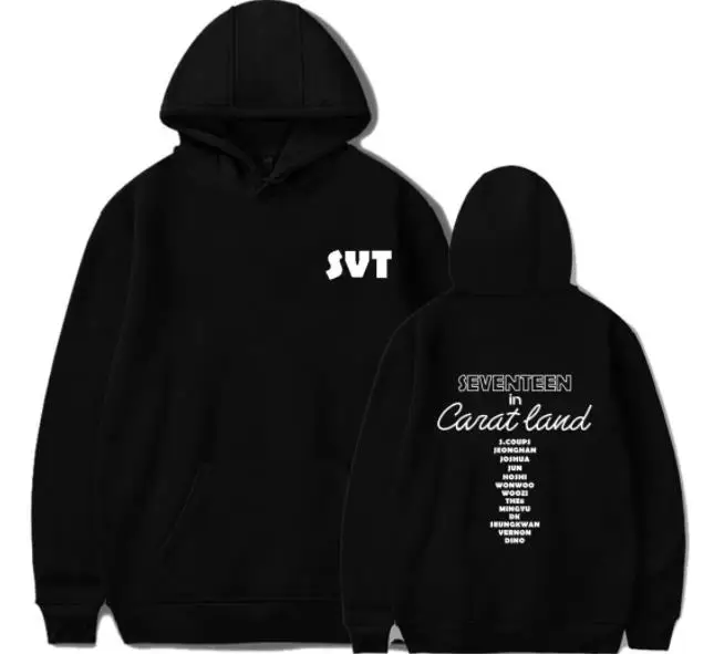 Новое поступление толстовки с капюшоном K Pop Kpop Seventeen In Cart Land принтом всех названий