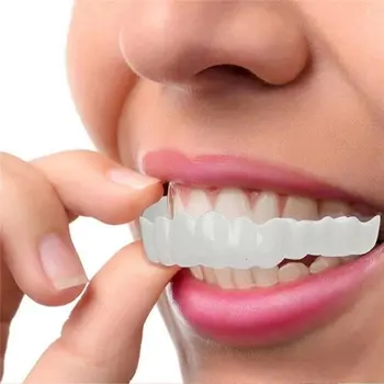 

Perfect Smile Snap-On Bracket Upper Teeth Simulation Braces Whitening Set Second Generation Silicone Simulation Teeth Dentures