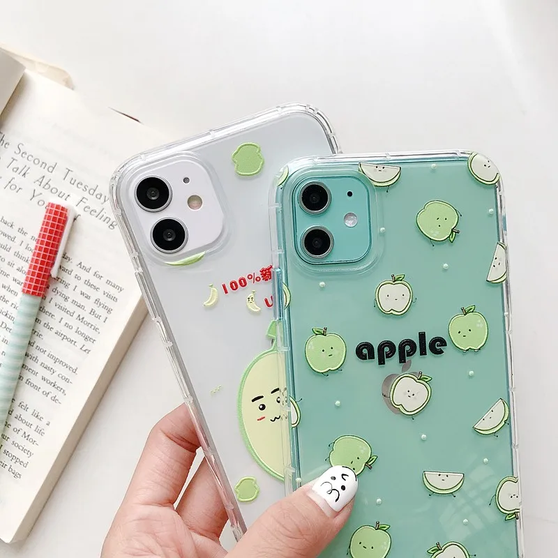 

high quality Clear soft case for iphone 11 pro x xs max xr 8 7 6 6S plus SE 2020 silicone phone cover summer fruit coque fundas