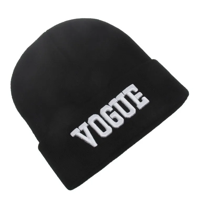 Лидер продаж, шапка VOGUE Beanie, популярный вязаный, шерстяной головной убор для мужчин и женщин, шапки осень/зима, теплые уличные хип-хоп шапки