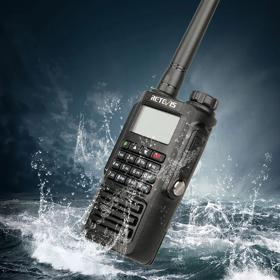 RETEVIS RT87 Walkie Talkie Waterproof IP67 Ham Radio Amador Two-Way Radio 5W VHF UHF Dual Band Walkie-Talkie Hunting Airsoft