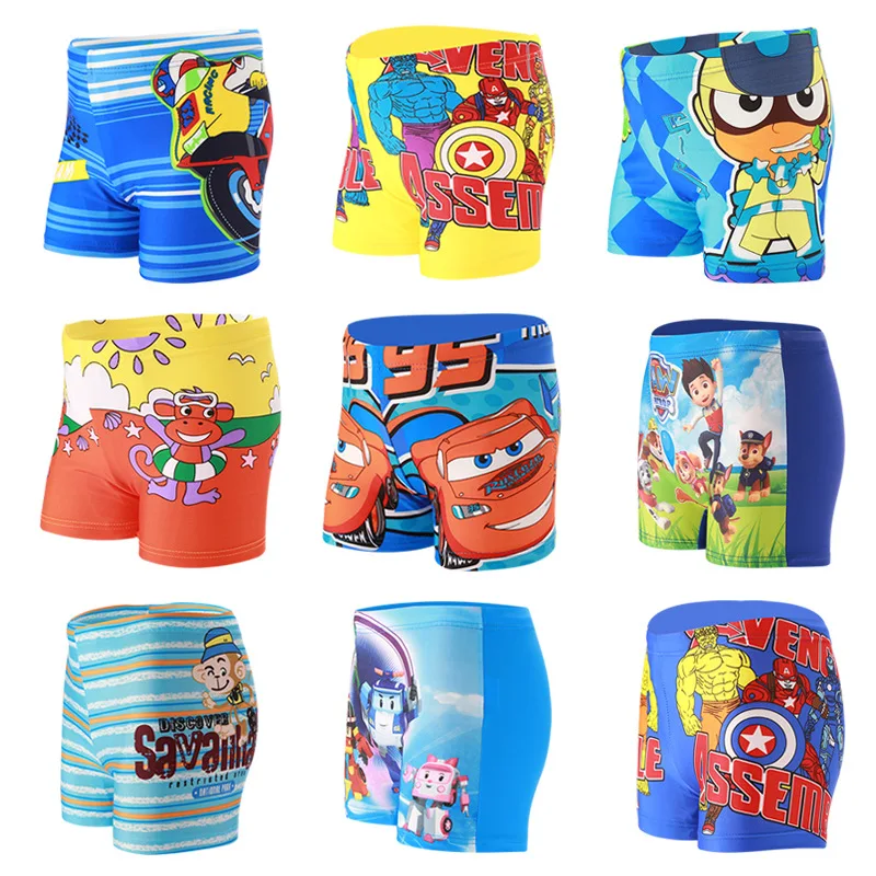 

CHILDREN'S Swimming Trunks Dacron Baby Comfortable Bathing Suit Infant BOY'S Big Kid Boxer Swimming Trunks Cute Cartoon Swimwear
