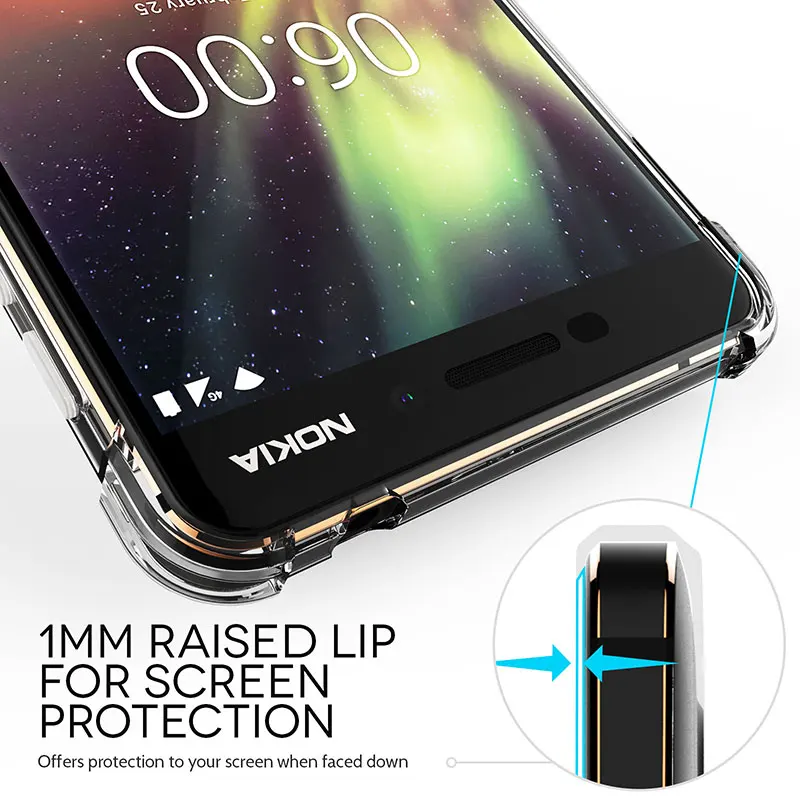 Чехол для Nokia 2,2X7X3 5,1 6,1 7,1 Plus, Мягкий противоударный чехол для Nokia X6 X5 Plus 8 Sirocco 9, воздушный силиконовый чехол из ТПУ