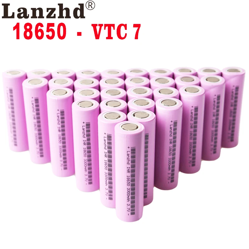 8-40PCS 18650 batteries 3300mah INR18650 3.7V Rechargeable batteries Li ion lithium ion 18650 30a large current 18650VTC7 35E