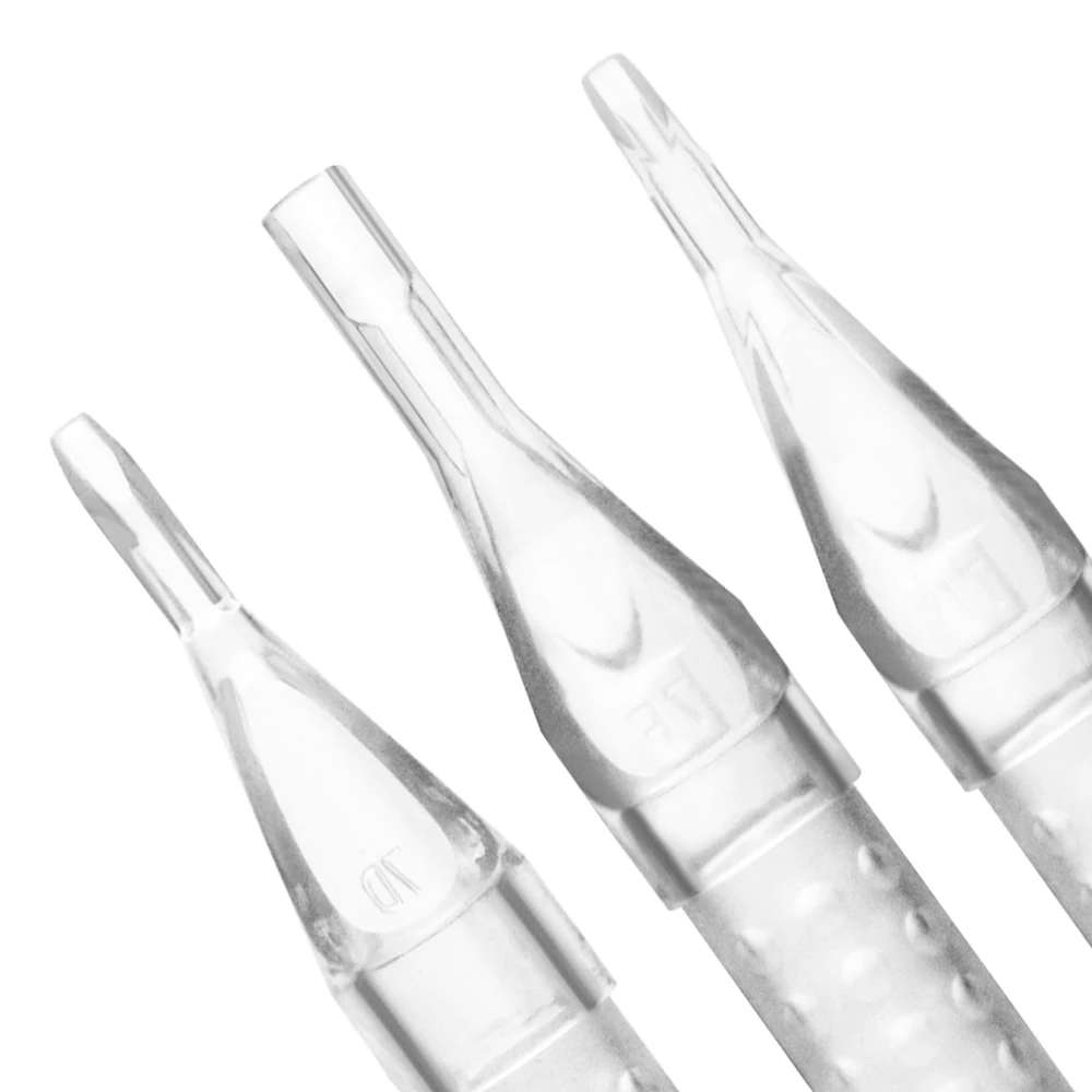 Premium Tattoo Disposable Tips With Sterilization Packaging Work Together With Tattoo Needle And Grips 50pcs Round Flat Diamond