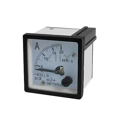 

AC 0-20A Current Teste Analog Panel Meter Amperemeter White Black