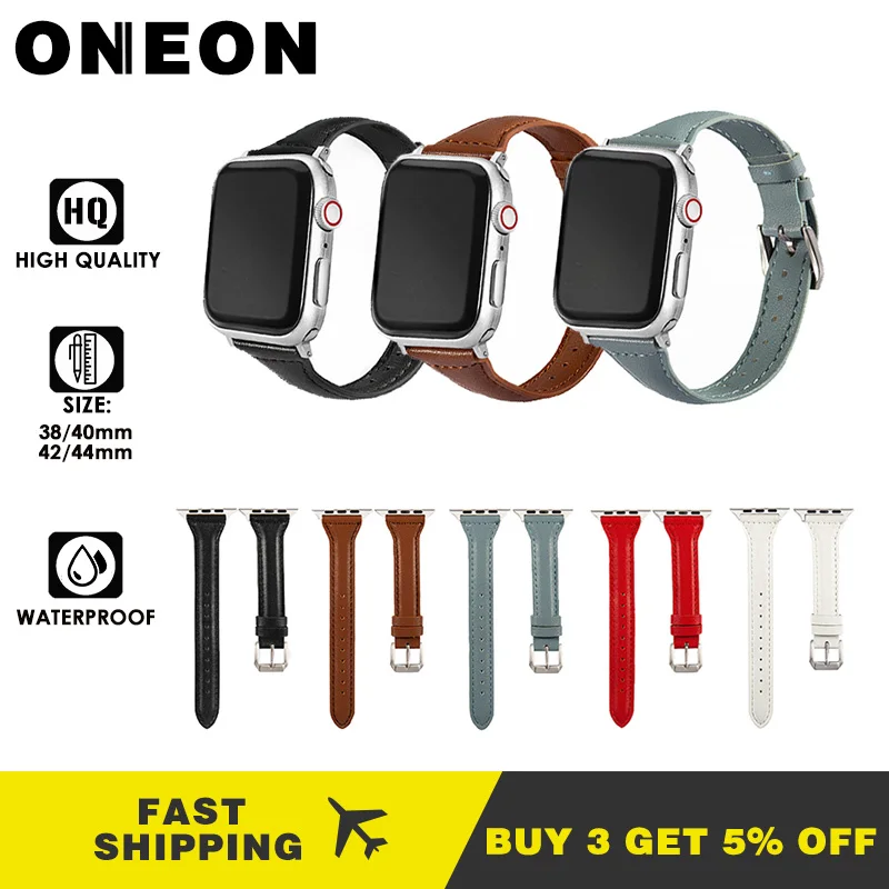 ONEON модный 38 мм 42 ремешок для часов Apple iWatch Watch 1/2/3/4/5 кожаный классический
