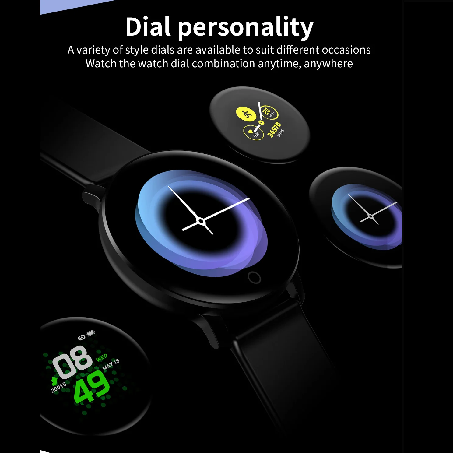 Фитнес Смарт-часы для мужчин и женщин HeartRate Монитор артериального давления Smartwatch водонепроницаемый smartband для Android Ios iphone браслет