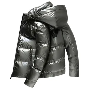 

New Winter Hooded Polished Cotton-padded Jacket Men's Cotton-padded jacket Down Jacket