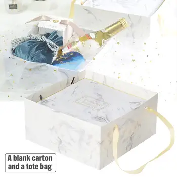 

Marbled Gift Box Bridesmaid With Hand Gift Box Wedding Candy Gift Kraft Paper Bag Bridesmaid Proposal Box Perfect For Wedding