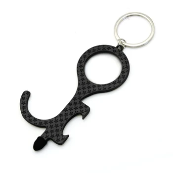 

KAHANE Portable Bottle opener /Hook Contactless Safety Keychain No Touch Door Opener Kits Anti Touch Door Opener Key Tool