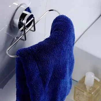 

Hole-Punched Sucker Dishcloth Rack Stainless Steel Towel Rack Seemless Towel Rack Sucker Towel Ring Pendant