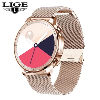 

LIGE 2020 New Smart Watch Women Support Multiple Languages Suitable Heart Rate For Android IOS Waterproof Sports Smartwatch Men