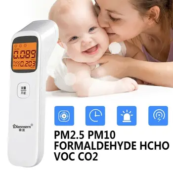 

3inch 1 Air Quality Monitor PM2.5 PM10 Formaldehyde HCHO VOC CO2 Detector Air Quality Tester Smart Multi Gas Monitor Hvac Tools