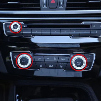 

Zlord Car Air Conditioning Knobs Audio Control Button Knob Ring Cover Trim Sticker for BMW X1 F48 2016 - 2018 Accessories