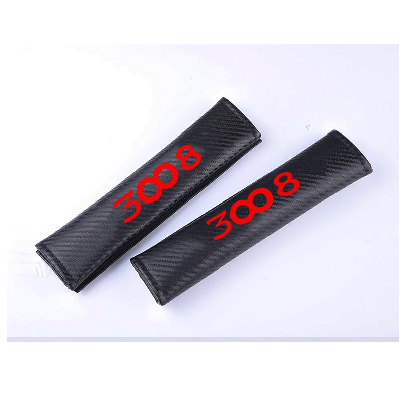 2 шт PU модная Накладка для ремня безопасности автомобиля ремень безопасности автомобиля Наплечные накладки для peugeot 3008