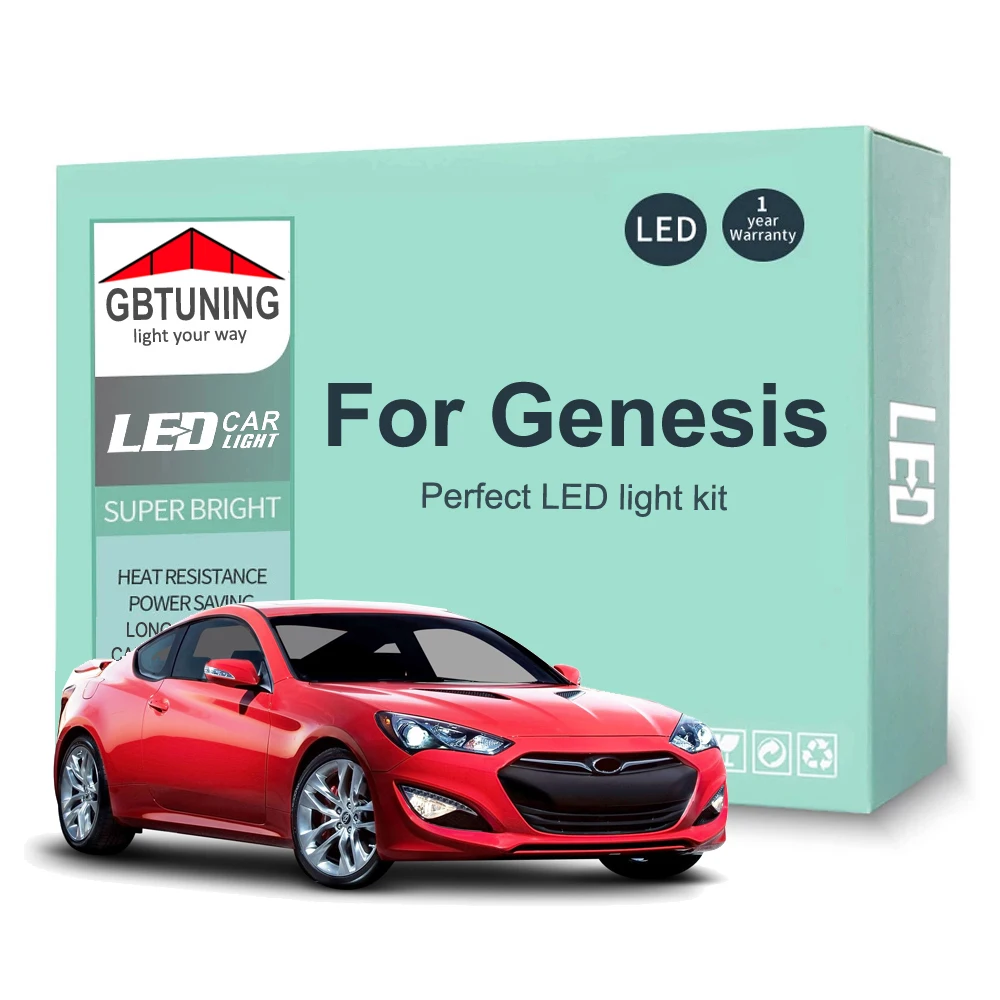 10 X Ice Blue Interior LED Lights Package For 2010 - 2016 Hyundai Genesis TOOL