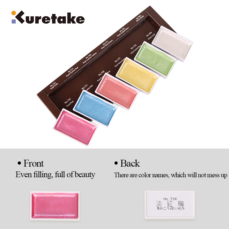 New 12-Color ZIG Kuretake Solid Watercolor Paint Set Watercolors Field  Sketch Set for Painting Supplies