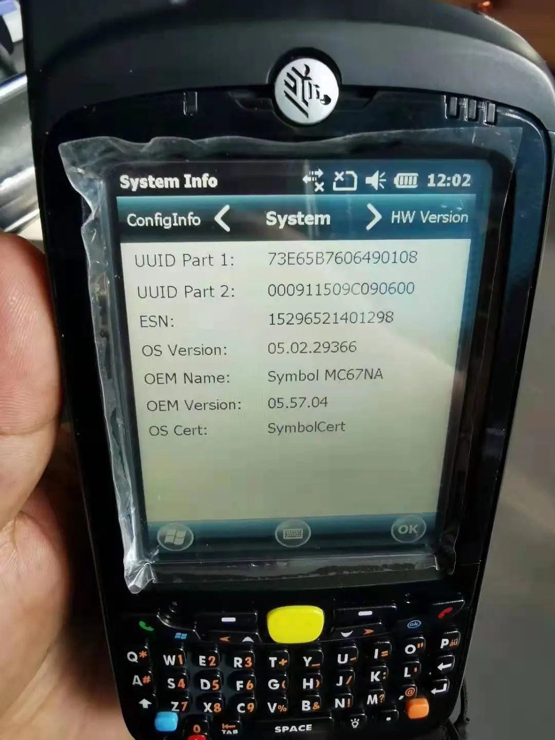 Zebra Symbol MC67NA MC67NA PMABAB003LC Barcode Scanner Handheld PDA