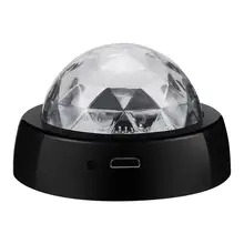 LED USB Car Atmosphere Light Sound Control Crystal Magic Ball Disco Lamp RGB Colorful Music Sound Light DJ Light