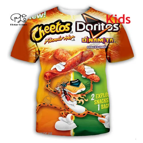 Семья Cheetos 3D мама папа Дети Толстовка с буквенным принтом унисекс пуловер с длинными рукавами Harajuku все печатные Cпортивные костюмы толстовки - Цвет: Kids t shirts