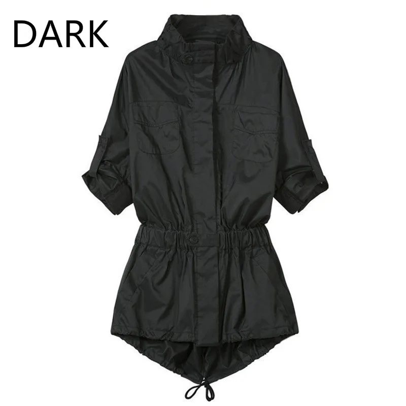 

Spring New Style Large Size Women's Sports And Leisure Wild Mid-long High-neck Waist Long-sleeved Women's Jacket