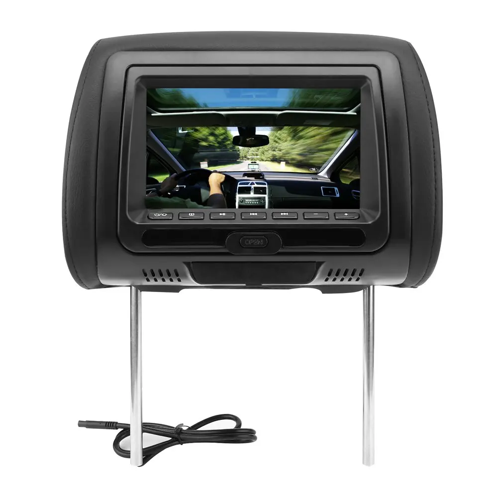 

Universal 7" Headrest Car DVD Player Black Car DVD/USB/HDMI Car Headrest Monitors with Games Disc Internal Speakers