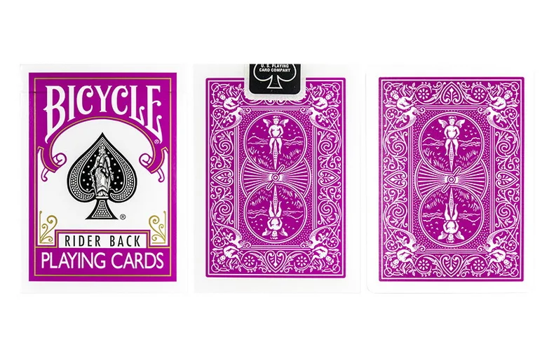 1 шт. цветов играя всадник обратно Покер Волшебная колода Запечатанный магический реквизит, магия трюки 8 видов цветов выбрать - Цвет: Purple