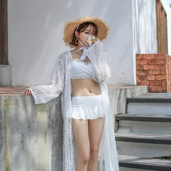 

Pool Swimsuit Bikinis 2019 Swimwear Swim Suit Women Two Pieces Fashion New Female Three Piece Beach Sexy Solid Polyester Sierra