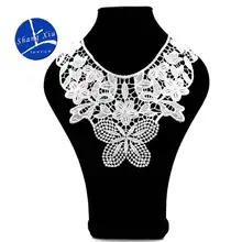 Вышивка шеи воротник diy поддельные съемные воротники водорастворимые Женская бутоньерка трехмерные кружевные аксессуары