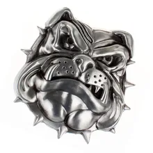 Винтажная Серебряная 3D Собачья голова дизайн пряжка для ремней Rodeo Ковбой Западный необычный ремень пряжка