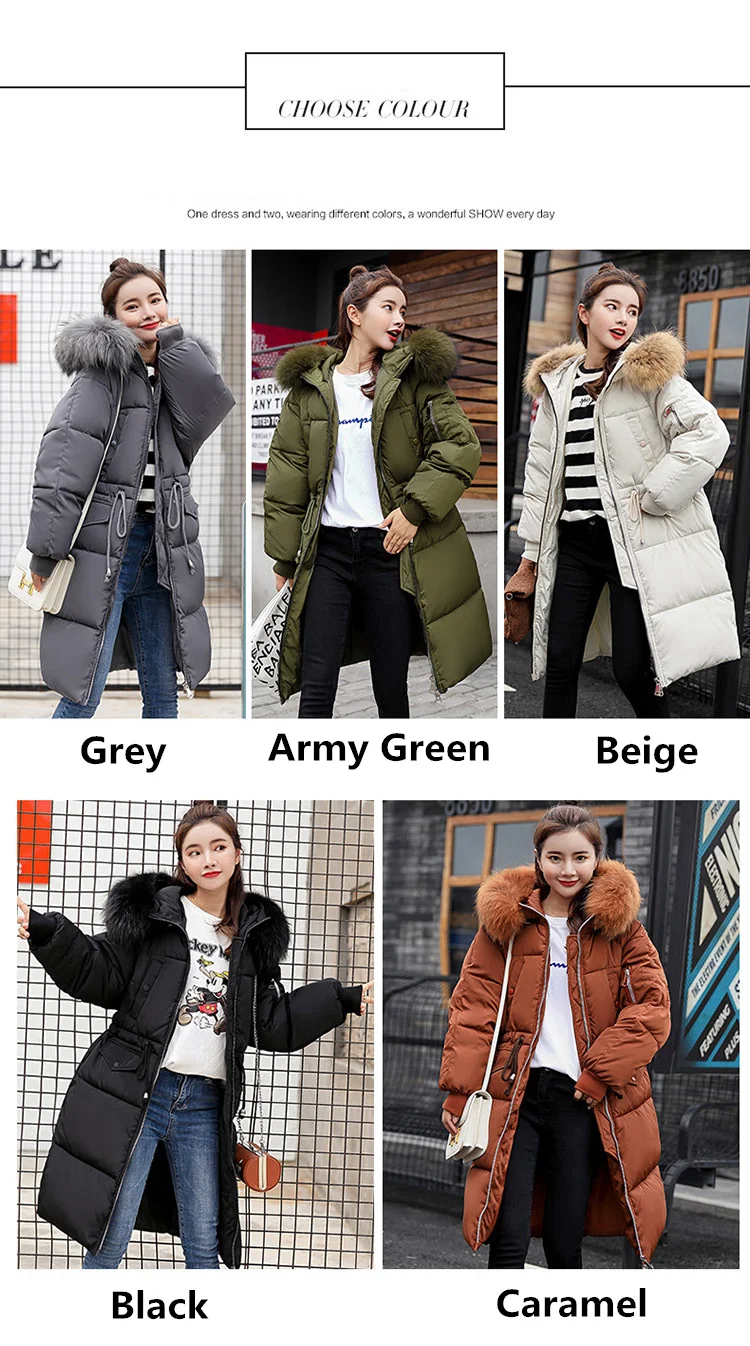 Длинное хлопковое пальто, женская зимняя куртка, Женская Корейская коллекция, однотонное черно-белое пальто, женское свободное негабаритное пальто, женские куртки-парки
