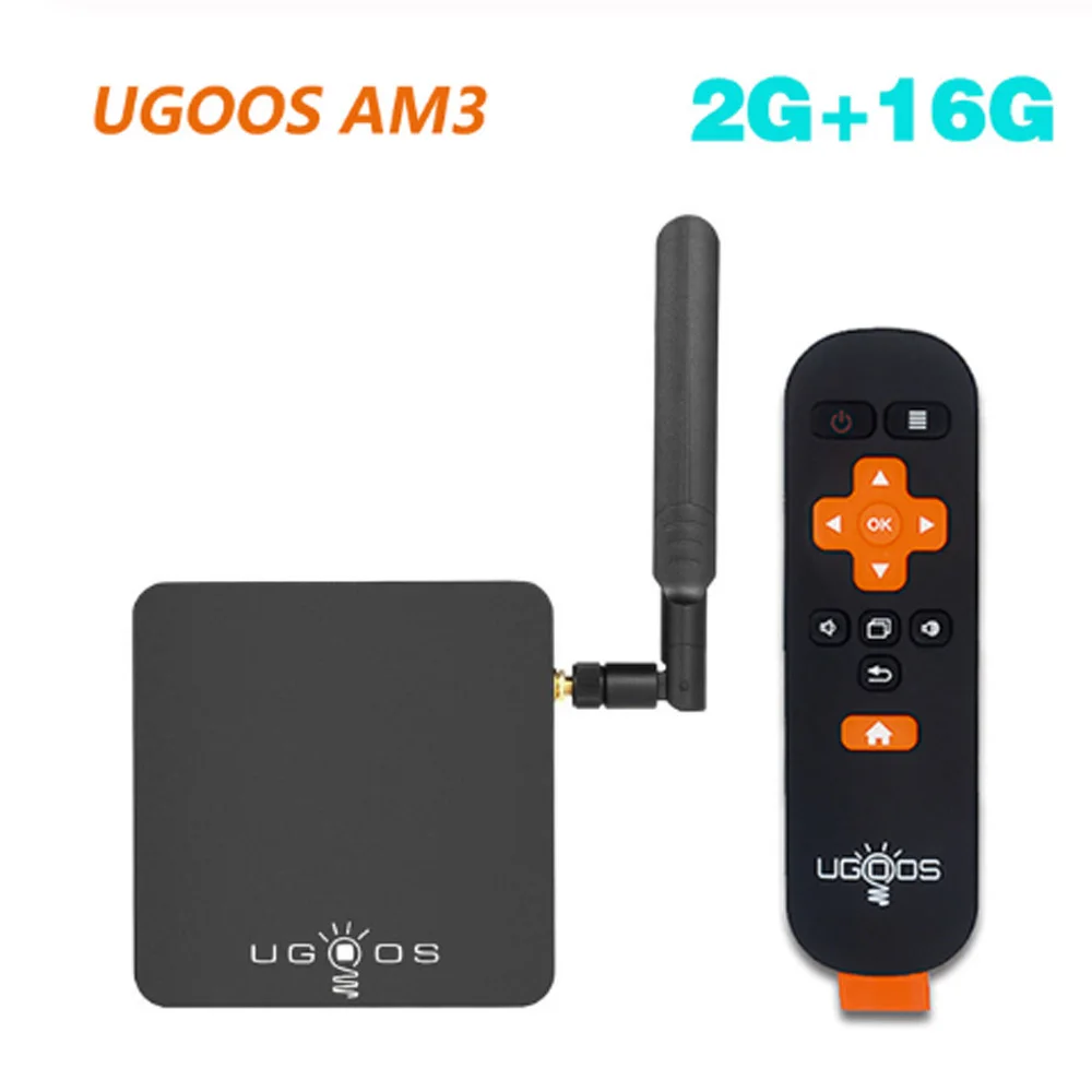 UGOOS AM3 Android 7,1 Smart tv Box Amlogic S912 2GB 16GB 4K HD телеприставка 2,4G/5G WiFi 1000M LAN Youtube медиаплеер VS AM6